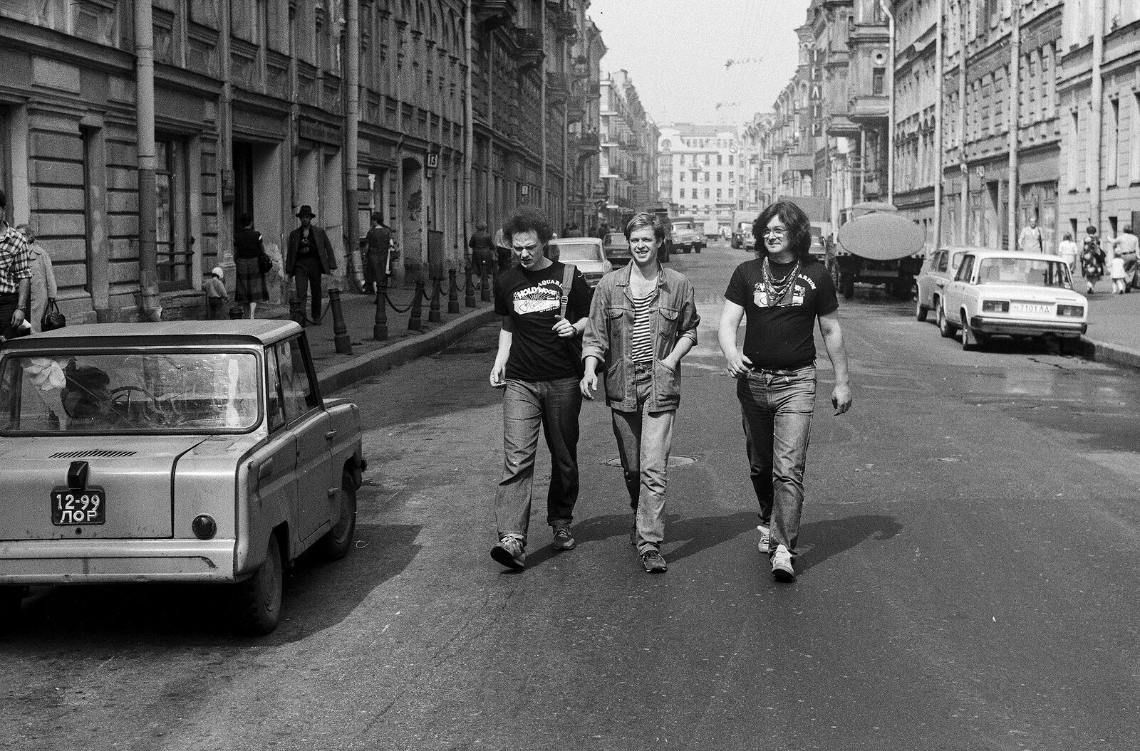 Musicians. Boris Grebenschekov, Titov, Dusha. "Akvarium".